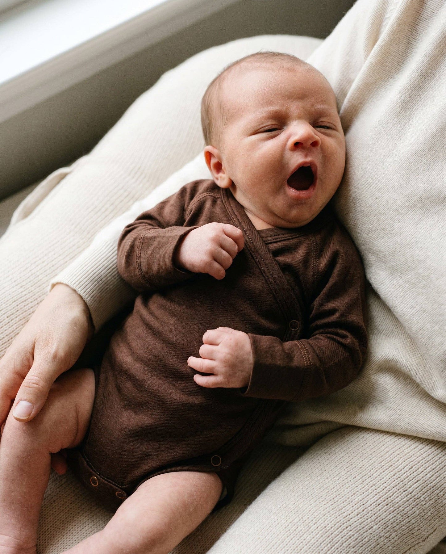 Slå-om body i 100 % merinould