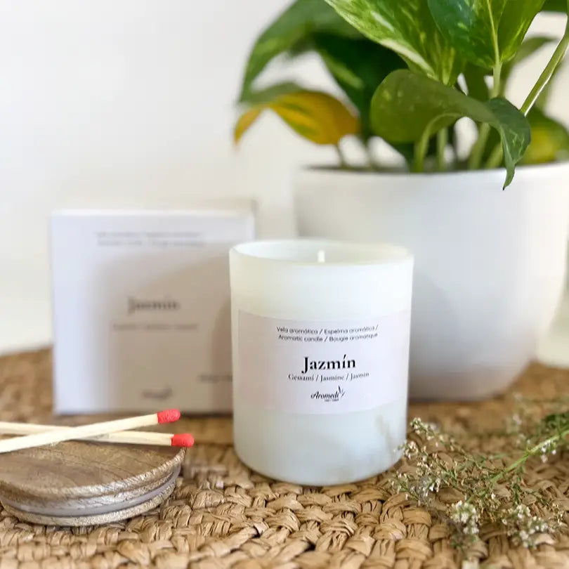 Bougie parfumée en soja aux huiles essentielles naturelles