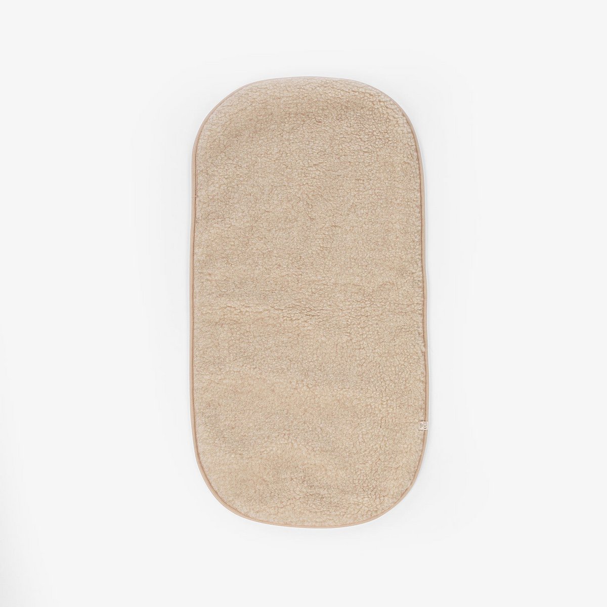 Underlag til barnevogn i 100% børstet merinould 35x75 cm