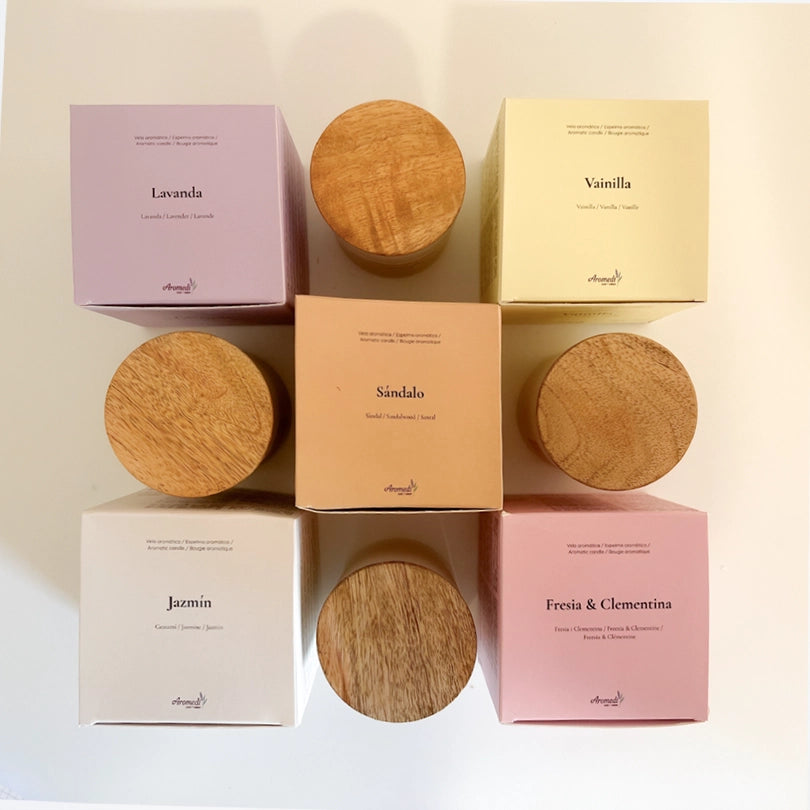 Bougie parfumée en soja aux huiles essentielles naturelles