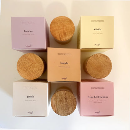Bougie parfumée en soja aux huiles essentielles naturelles